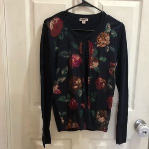 Navy Floral Cardigan